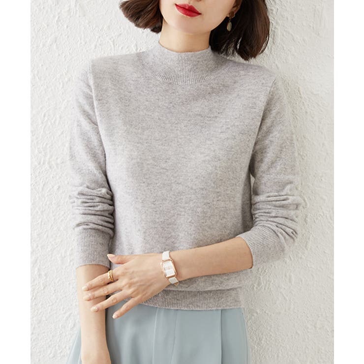 グレー | 【SETUP7】ウールライクモックネックニット SCCH266 | SETUP7【WOMEN】