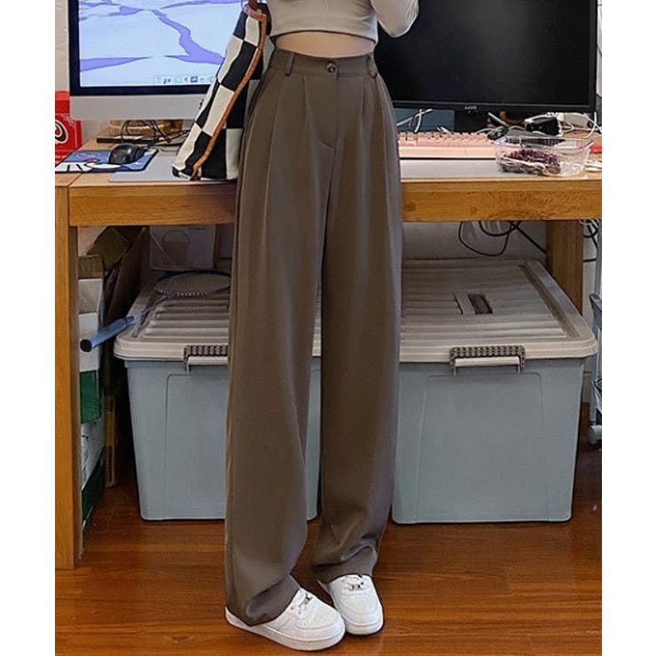 SETUP7】ハイウエストタックパンツ KNF[品番：TTMW0001197