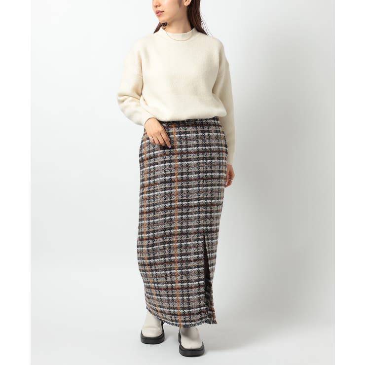 【SETUP7】ラメ入りカラーも選べる！ツイードナロースカート trc | SETUP7【WOMEN】 | 詳細画像7 