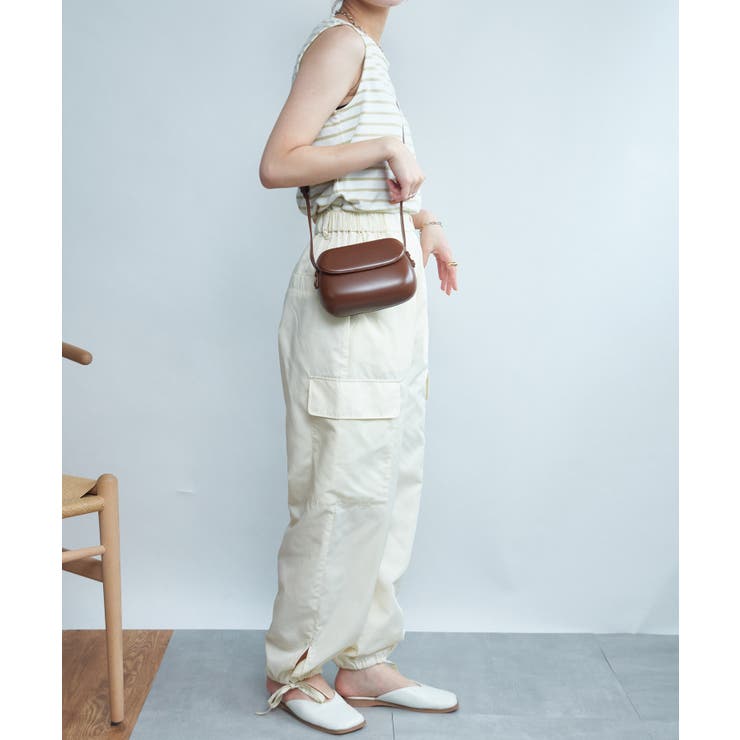 【SETUP7】PUレザーラウンデッドサドルバッグ ショルダーバッグ KNF | SETUP7【WOMEN】 | 詳細画像2 