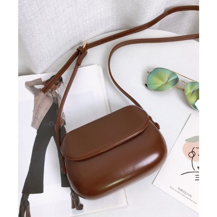 【SETUP7】PUレザーラウンデッドサドルバッグ ショルダーバッグ KNF | SETUP7【WOMEN】 | 詳細画像6 