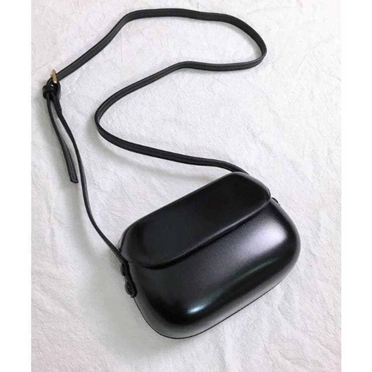 ブラック | 【SETUP7】PUレザーラウンデッドサドルバッグ ショルダーバッグ KNF | SETUP7【WOMEN】