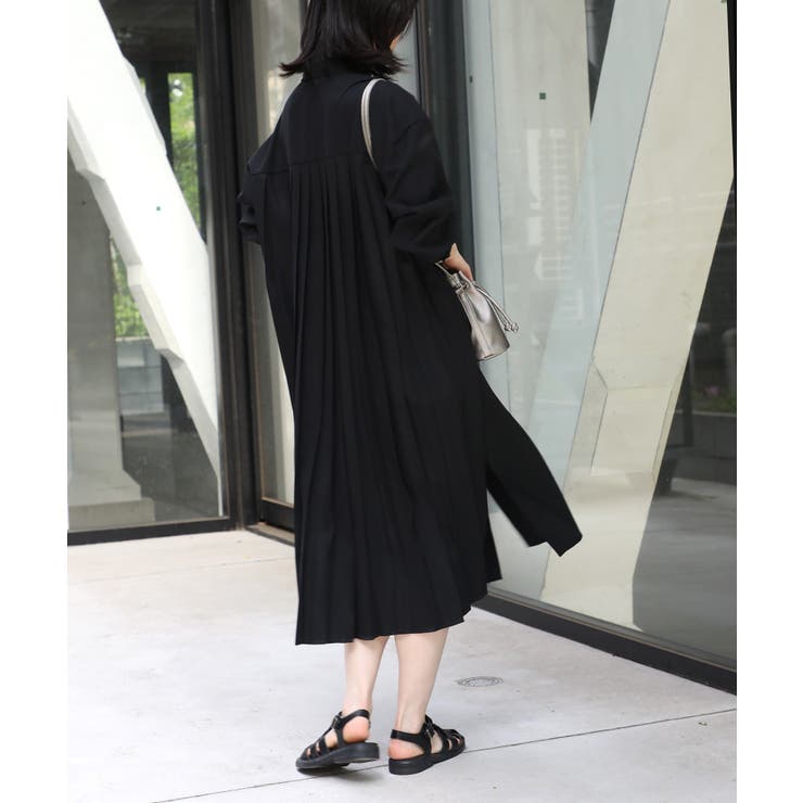 ★THOM BROWNE★プリーツ バック シャツ ワンピース MORE10%OFF対象〉スパンブロード バックプリーツシャツ