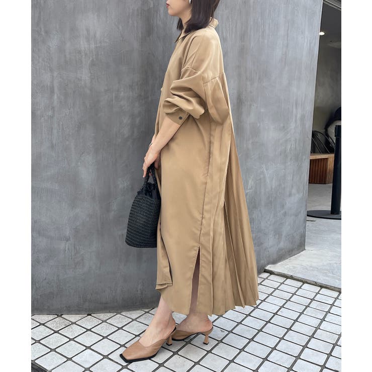 MAISON BREEZE】バックプリーツロングシャツワンピース SCCH32…[品番