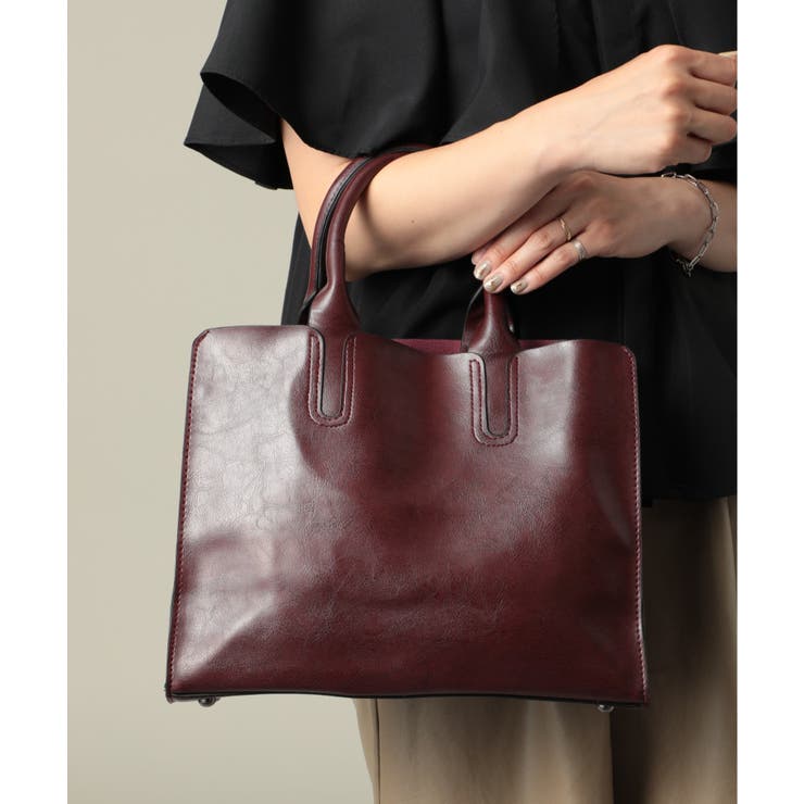 【MAISON BREEZE】2WAYフェイクレザーショルダートートバッグ KN… | SETUP7【WOMEN】 | 詳細画像11 