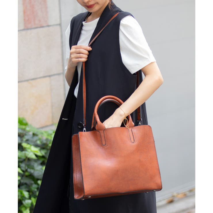【MAISON BREEZE】2WAYフェイクレザーショルダートートバッグ KN… | SETUP7【WOMEN】 | 詳細画像17 
