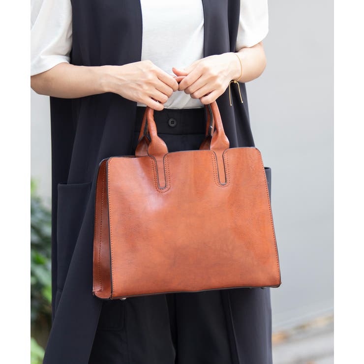 キャメル | 【MAISON BREEZE】2WAYフェイクレザーショルダートートバッグ KN… | SETUP7【WOMEN】