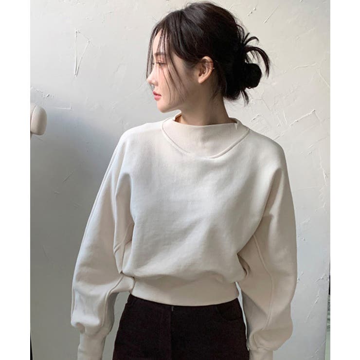 ホワイト | 【SETUP7】ショート丈リブデザイン裏毛スウェット KNF030 | SETUP7【WOMEN】