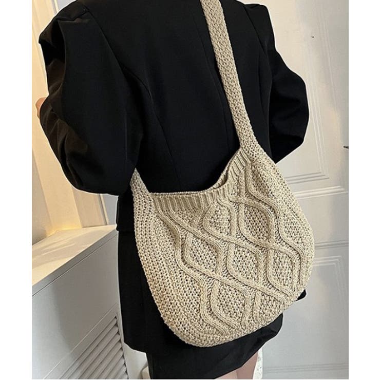 SETUP7】ケーブル編みニットショルダーバッグ SCCH419[品番