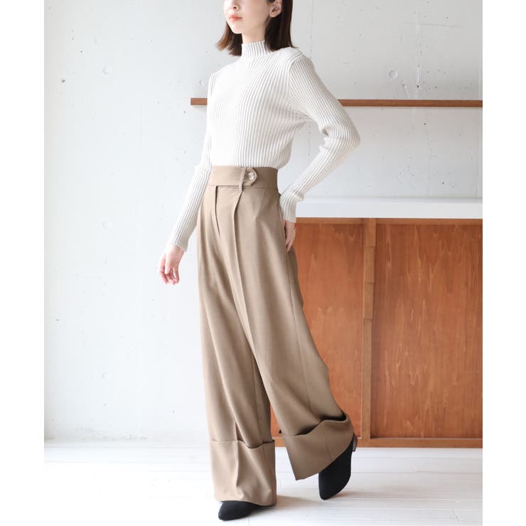 【SETUP7】ボトルネックベーシックリブニット KNF037 | SETUP7【WOMEN】 | 詳細画像12 