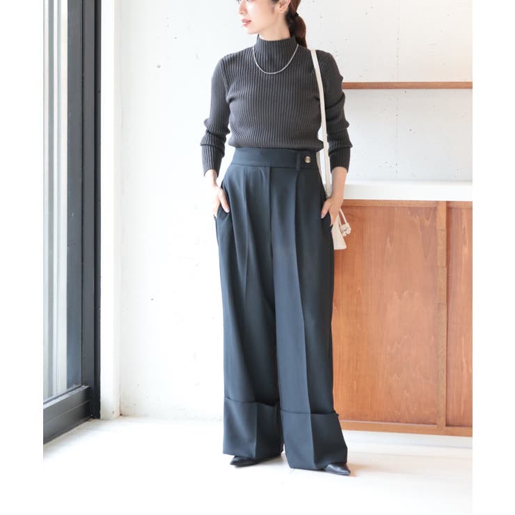 【SETUP7】ボトルネックベーシックリブニット KNF037 | SETUP7【WOMEN】 | 詳細画像15 