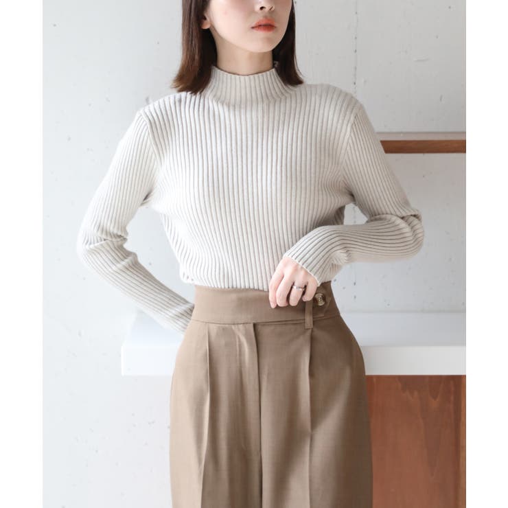 【SETUP7】ボトルネックベーシックリブニット KNF037 | SETUP7【WOMEN】 | 詳細画像9 