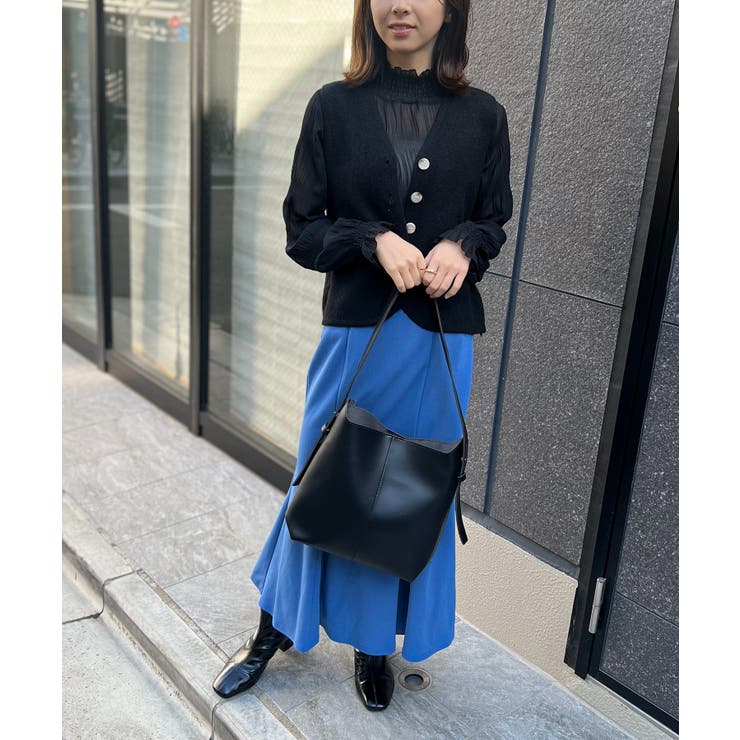 A4収納可 PUレザースクエアショルダーバッグ KNF049[品番：TTMW0001430