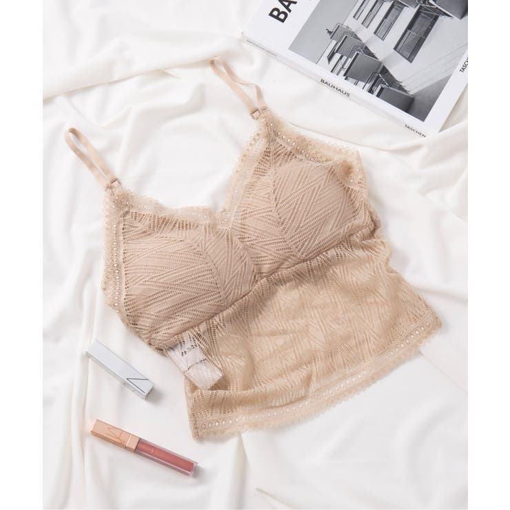 ベージュ | 【SETUP7】レース刺繍カップ付きキャミソール KNF049 | SETUP7【WOMEN】