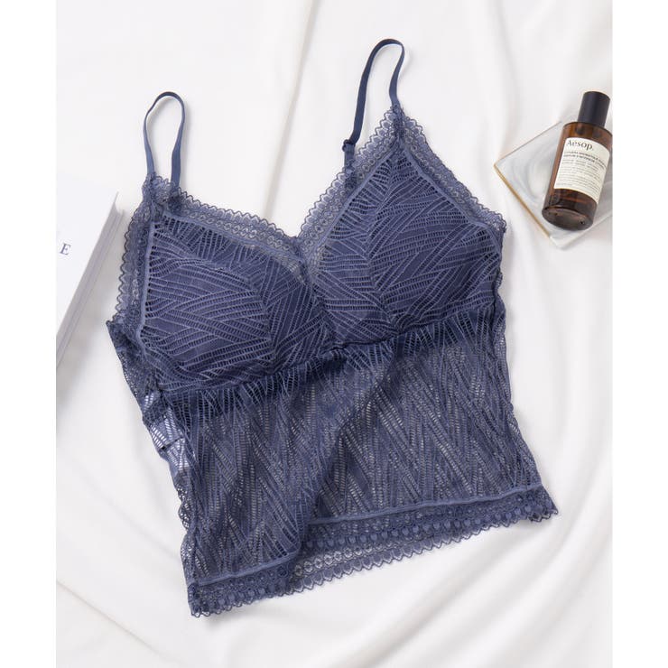 ブルー | 【SETUP7】レース刺繍カップ付きキャミソール KNF049 | SETUP7【WOMEN】