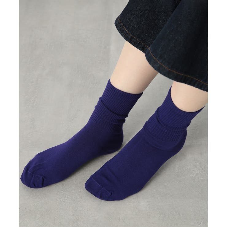 パープル | 【SETUP7】カラークルーリブソックス KNF049 | SETUP7【WOMEN】