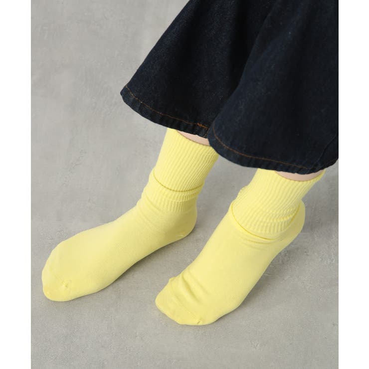 ライトイエロー | 【SETUP7】カラークルーリブソックス KNF049 | SETUP7【WOMEN】