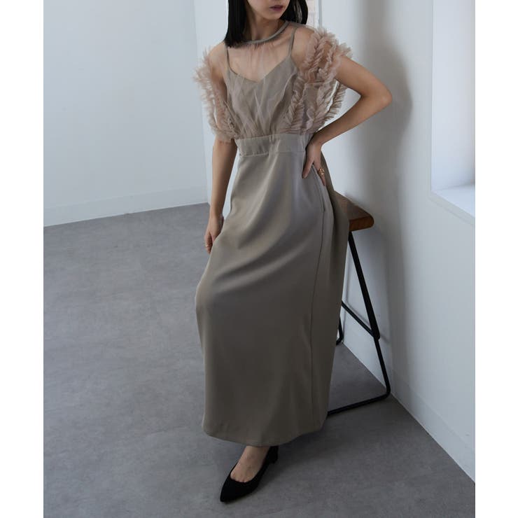 【MAISON BREEZE】チュールフリルドッキングワンピース | SETUP7【WOMEN】 | 詳細画像3 