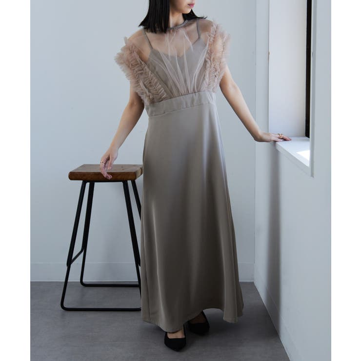 【MAISON BREEZE】チュールフリルドッキングワンピース | SETUP7【WOMEN】 | 詳細画像5 