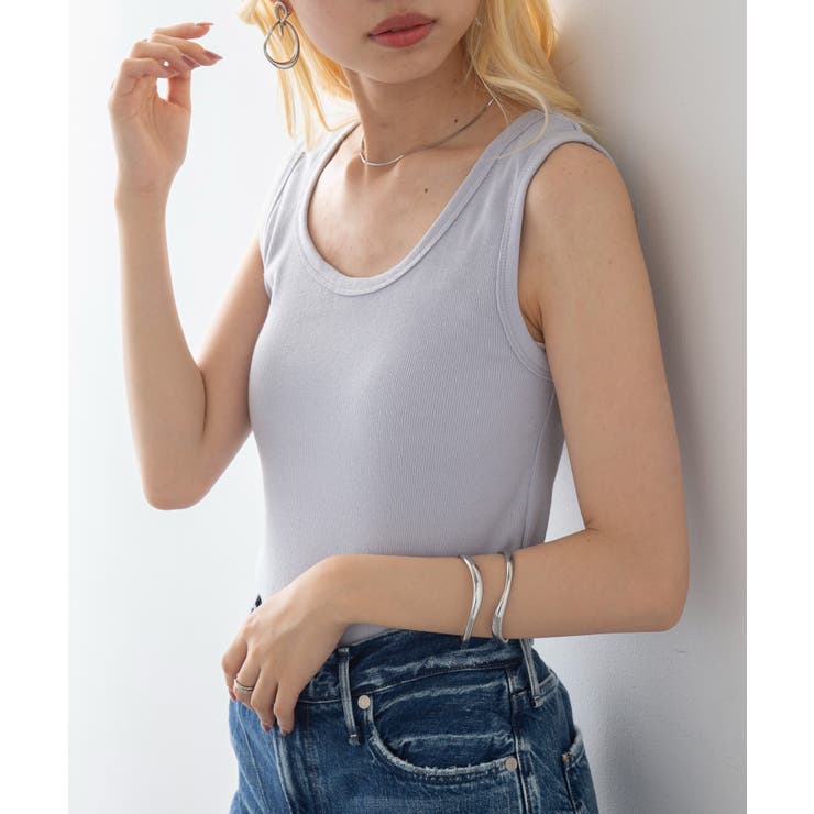 サックスブルー | 【SETUP7】ベーシックリブタンクトップ GLR | SETUP7【WOMEN】
