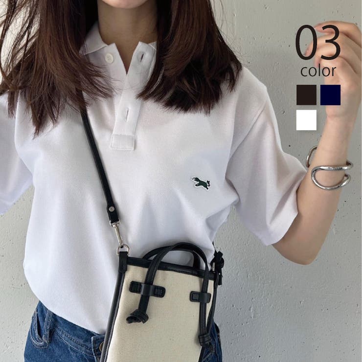 【THE FOX】ワッペンPOLOシャツ | SETUP7【WOMEN】 | 詳細画像1 