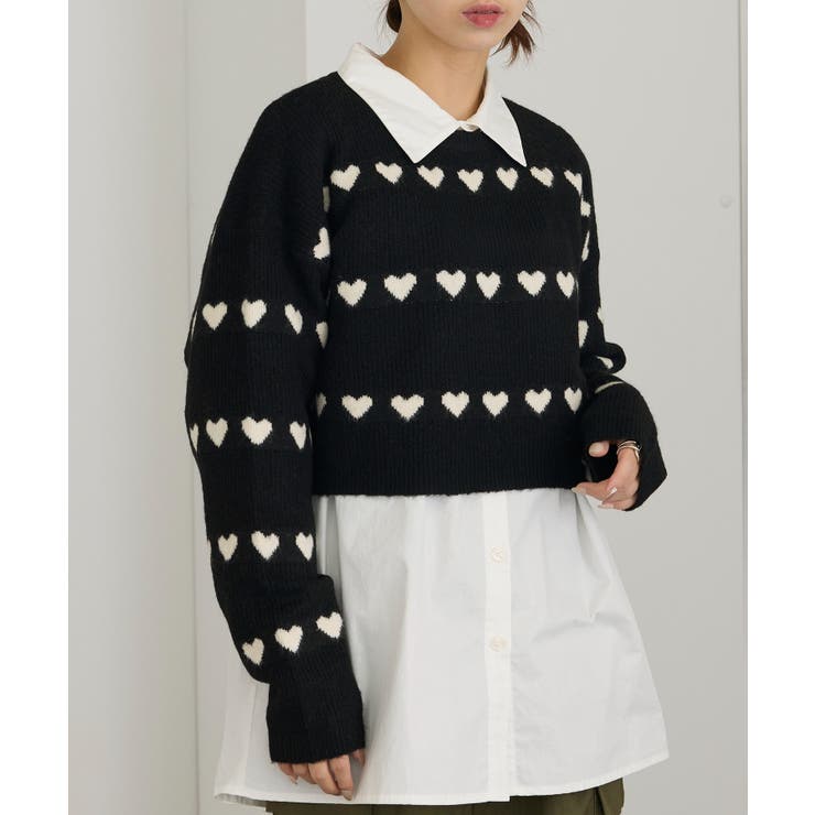 【MAISON BREEZE】ハート型JQニット クロップドPO | SETUP7【WOMEN】 | 詳細画像11 