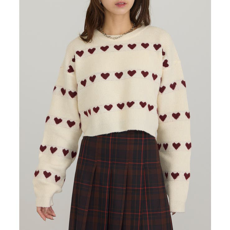 【MAISON BREEZE】ハート型JQニット クロップドPO | SETUP7【WOMEN】 | 詳細画像2 