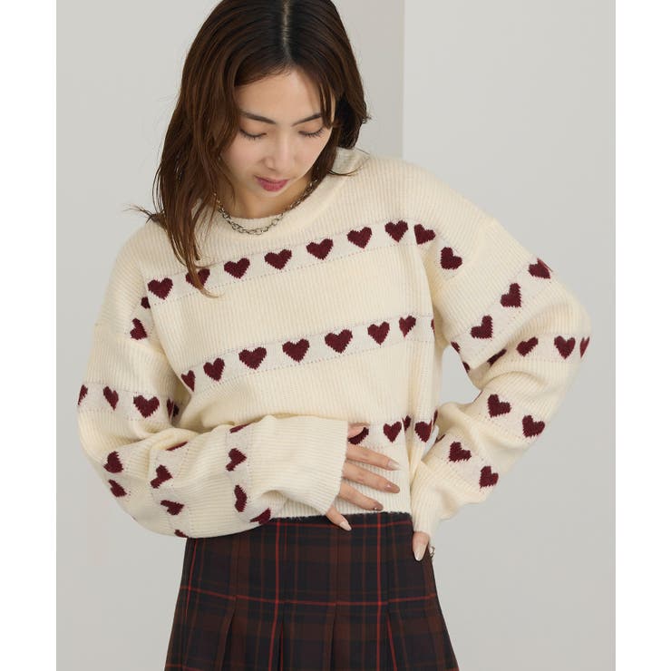 【MAISON BREEZE】ハート型JQニット クロップドPO | SETUP7【WOMEN】 | 詳細画像3 