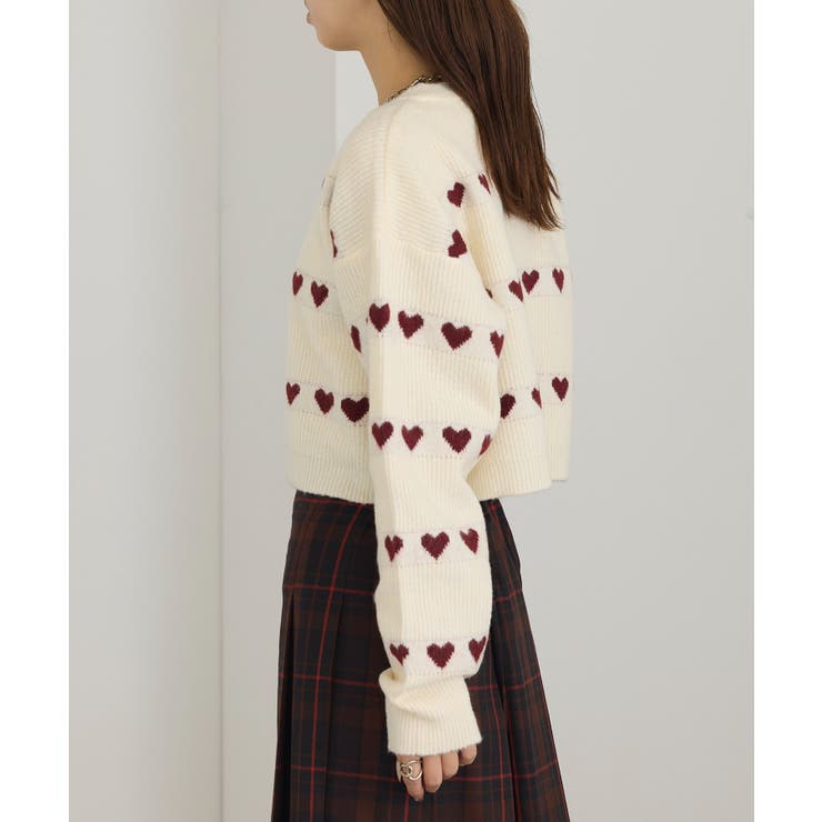 【MAISON BREEZE】ハート型JQニット クロップドPO | SETUP7【WOMEN】 | 詳細画像4 