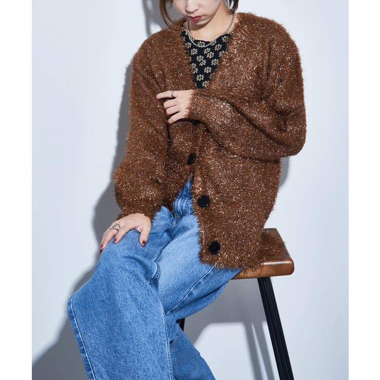 MAISON BREEZE reveur】ラメニットカーディガン[品番