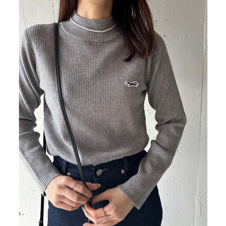 ☆美品☆MARK&LONA スパンコールモックネックニット サイズ 38