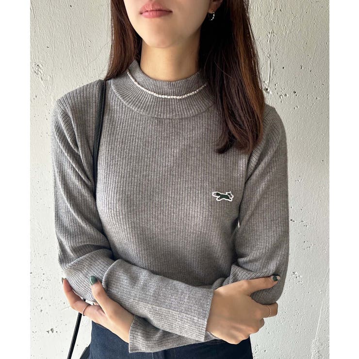 1枚で春まで着回せるトップスニット【THE FOX】ハイネックモックネック