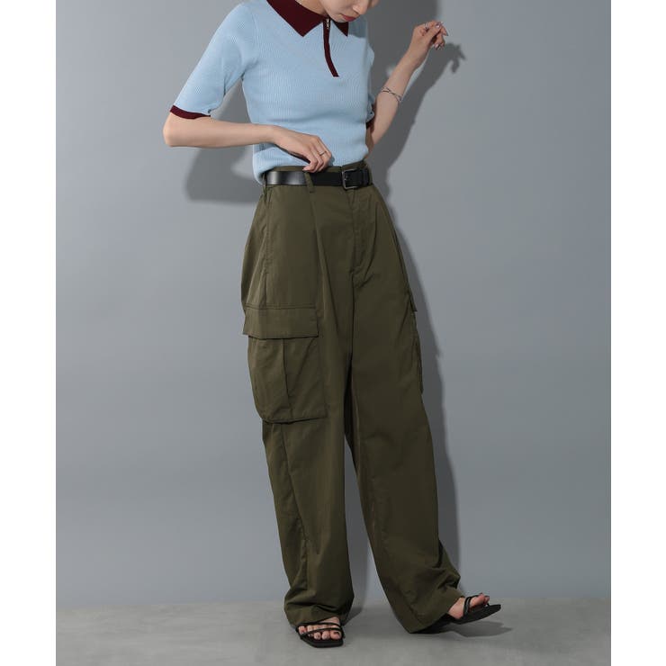 配色ハーフジップニットポロ サマーニット Vintage[品番 配色ハーフジップニットポロ サマーニット Vintage[品番