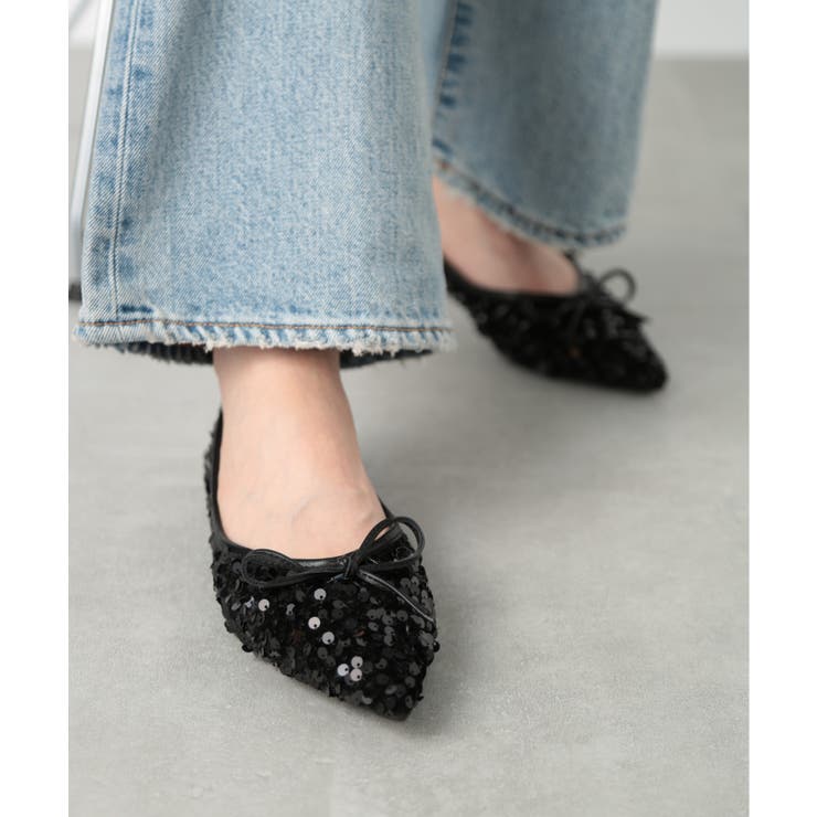 【SETUP7】ポインテッド リボンラメフラットミュール SCCH565 | SETUP7【WOMEN】 | 詳細画像3 