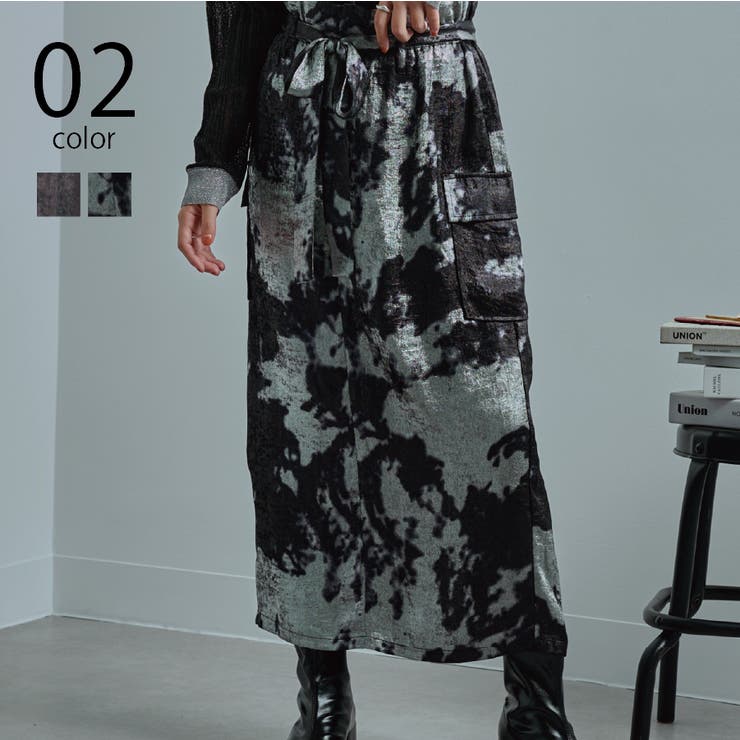 foil print cargo | SETUP7【WOMEN】 | 詳細画像1 