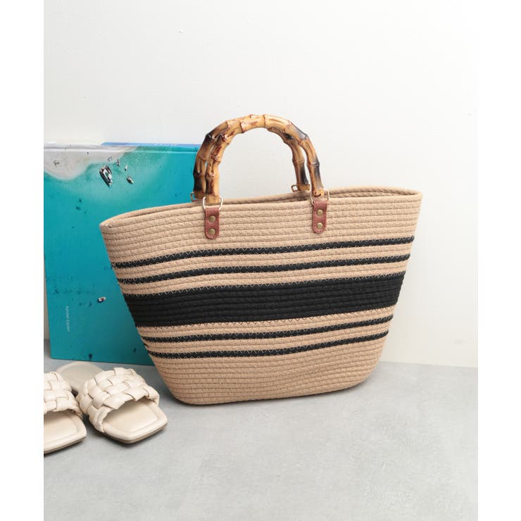 ★ELENA★ ストロー ウーブン トートバッグ 3種 Elena Handbags Straw Woven Tote Bag with Leather Strap