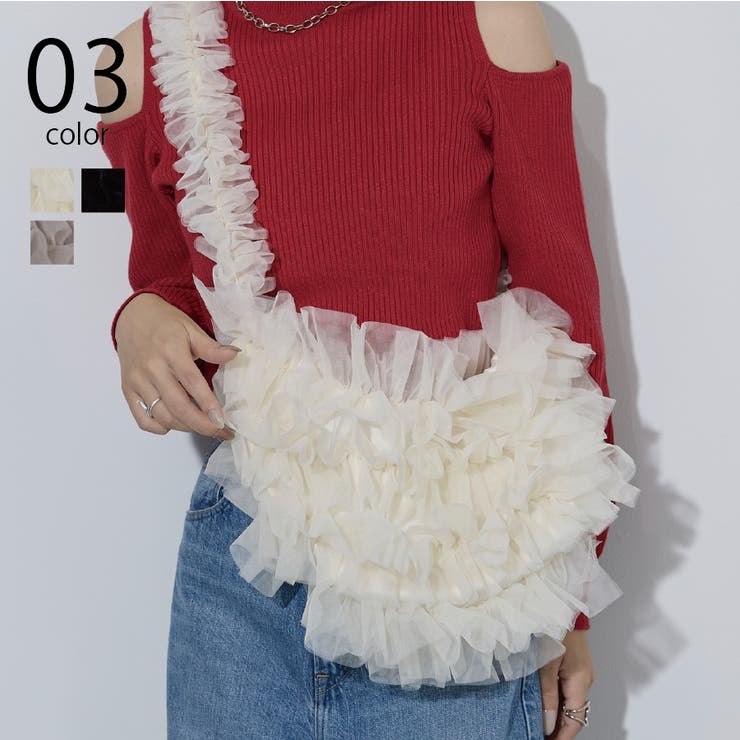Tulle frill bag | SETUP7【WOMEN】 | 詳細画像1 