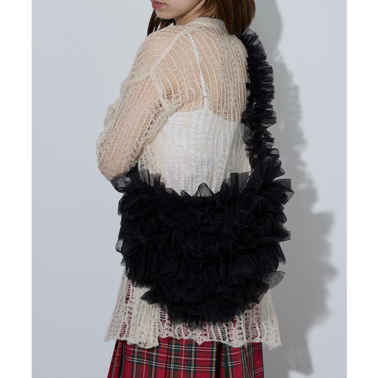 ブラック | Tulle frill bag | SETUP7【WOMEN】