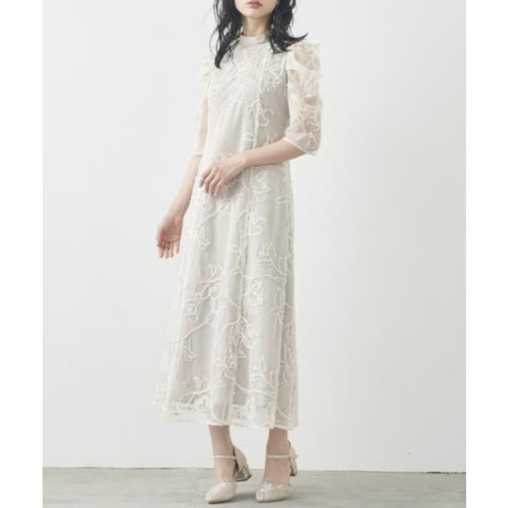 【metoi】カッティング風フリンジ刺繍ワンピースドレス | SETUP7【WOMEN】 | 詳細画像15 