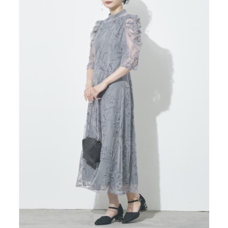 【metoi】カッティング風フリンジ刺繍ワンピースドレス | SETUP7【WOMEN】 | 詳細画像20 