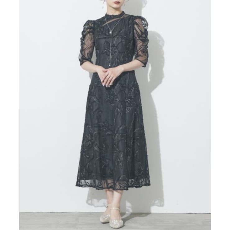 【metoi】カッティング風フリンジ刺繍ワンピースドレス | SETUP7【WOMEN】 | 詳細画像5 