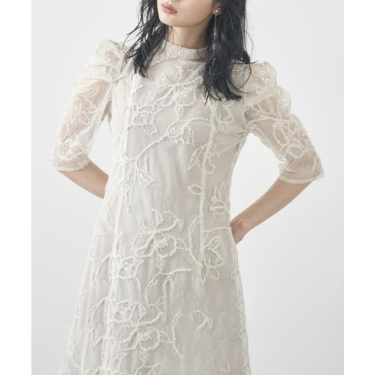 【metoi】カッティング風フリンジ刺繍ワンピースドレス | SETUP7【WOMEN】 | 詳細画像8 