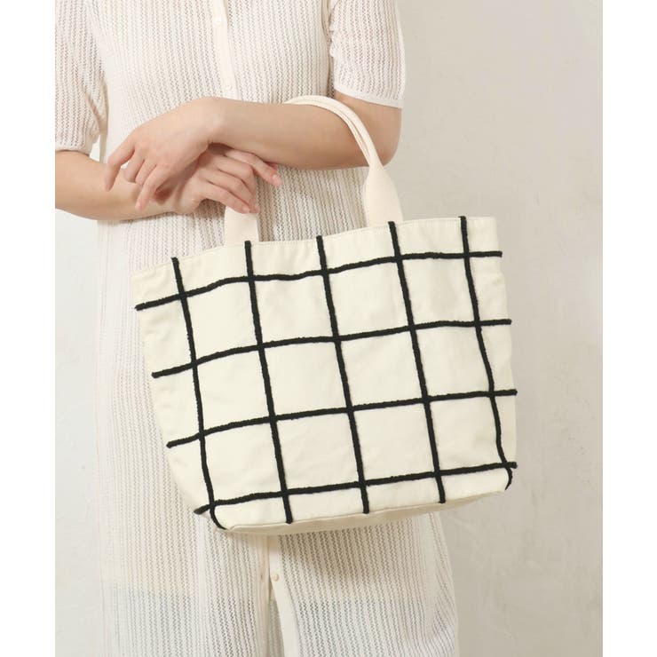 アイボリー | 【SETUP7】e.e.p.ウィンドウペンチェックトートバッグ SNBD | SETUP7【WOMEN】