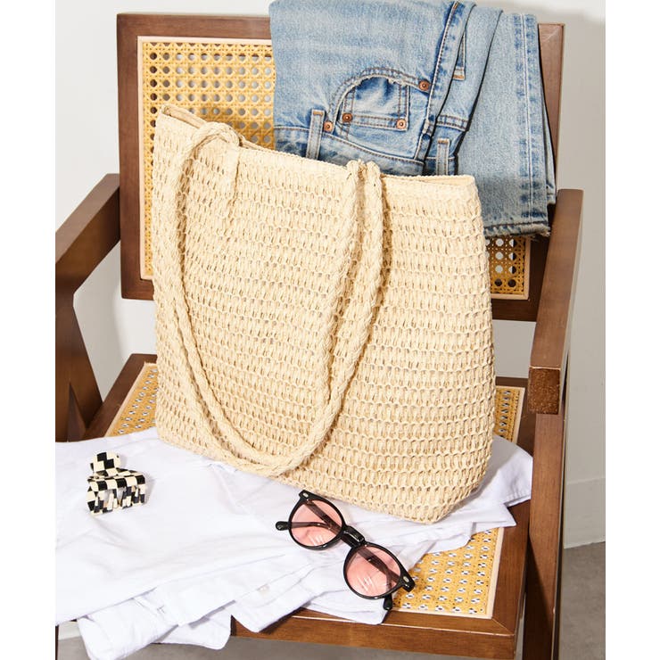 Women NATURAL Logo Raffia Medium Tote Bag | Stella McCartney US