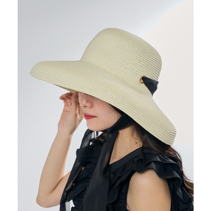 【MAISON BREEZE】リボン付きつば広麦わら帽子 KNF127 | SETUP7【WOMEN】 | 詳細画像4 