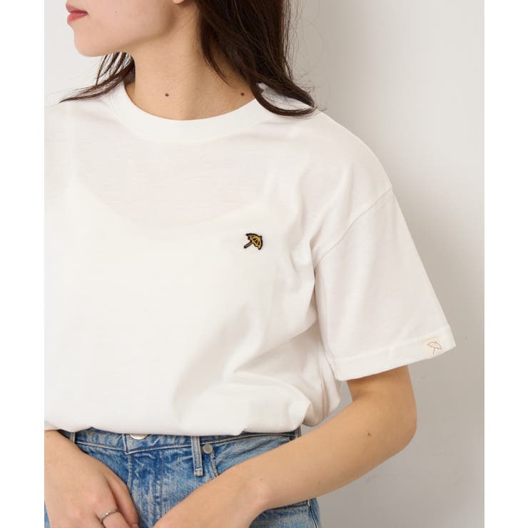 ホワイト | 【ARNIE】9054542 天竺フェルト刺繍半袖Ｔシャツ | SETUP7【WOMEN】