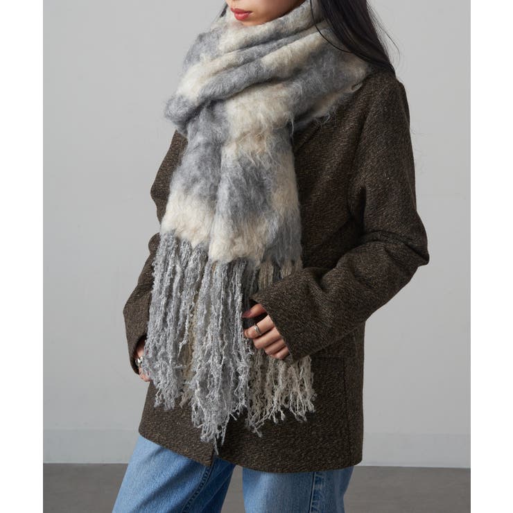 【MAGASIN DE MODE Onjna】起毛チェックマフラー DTK | SETUP7【WOMEN】 | 詳細画像14 