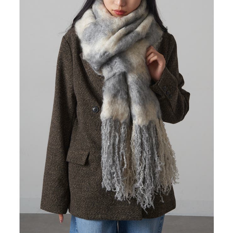 【MAGASIN DE MODE Onjna】起毛チェックマフラー DTK | SETUP7【WOMEN】 | 詳細画像15 