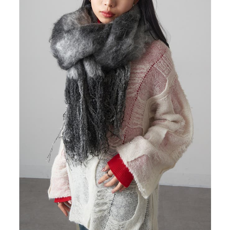 【MAGASIN DE MODE Onjna】起毛チェックマフラー DTK | SETUP7【WOMEN】 | 詳細画像17 