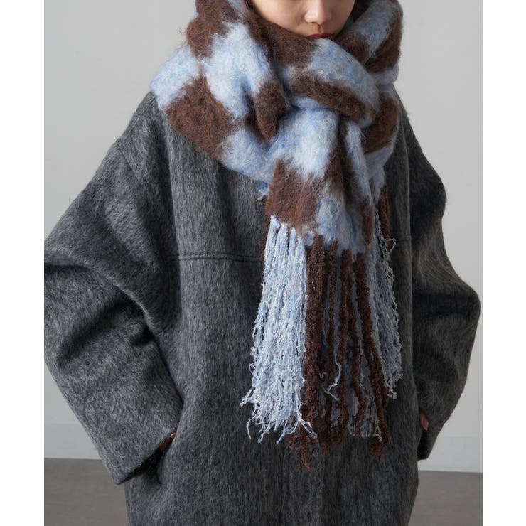 【MAGASIN DE MODE Onjna】起毛チェックマフラー DTK | SETUP7【WOMEN】 | 詳細画像4 